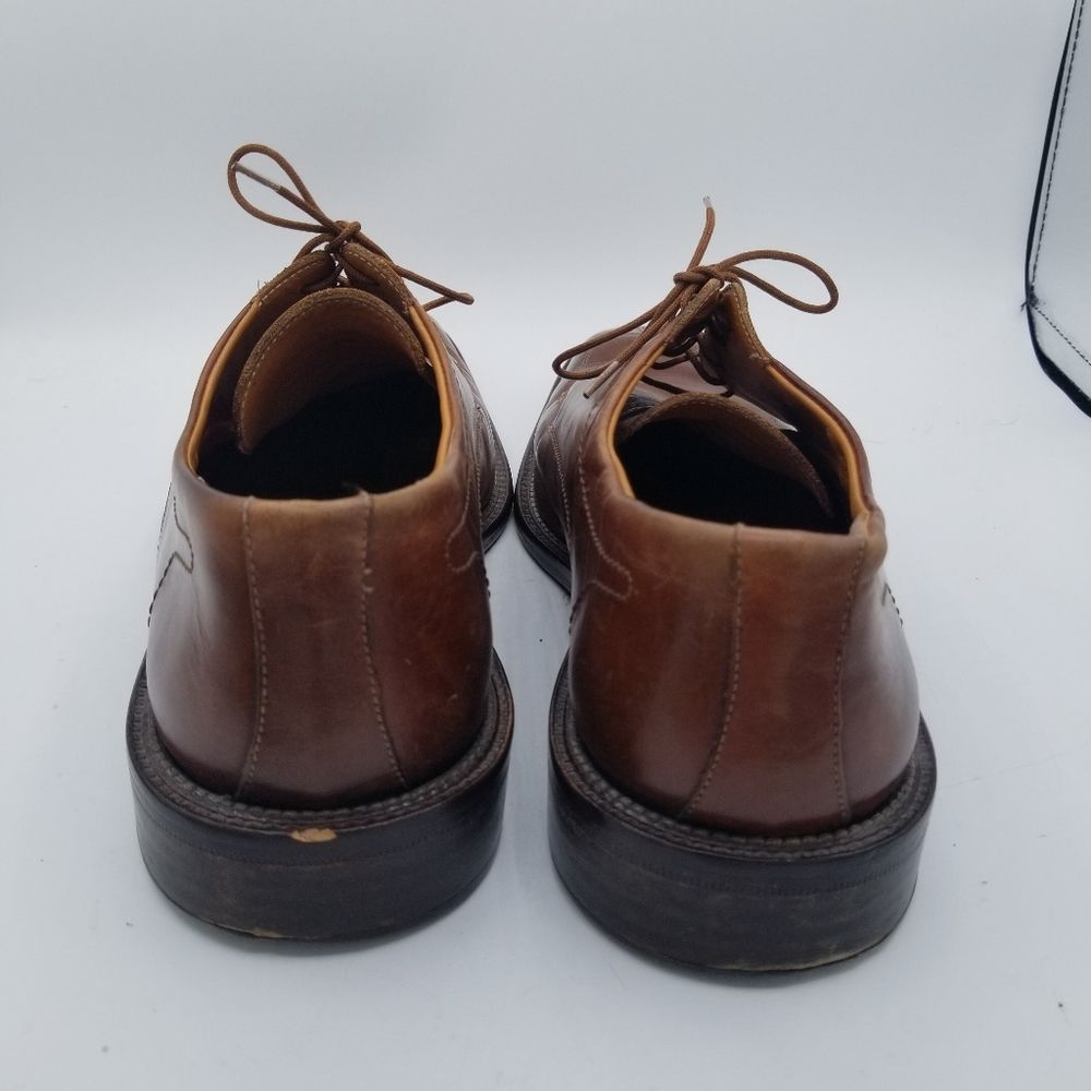 Mens Oxford shoes 9.5 Cole Haan Wooden Soles Brown Lace Up lacers Italy - Picture 6 of 14